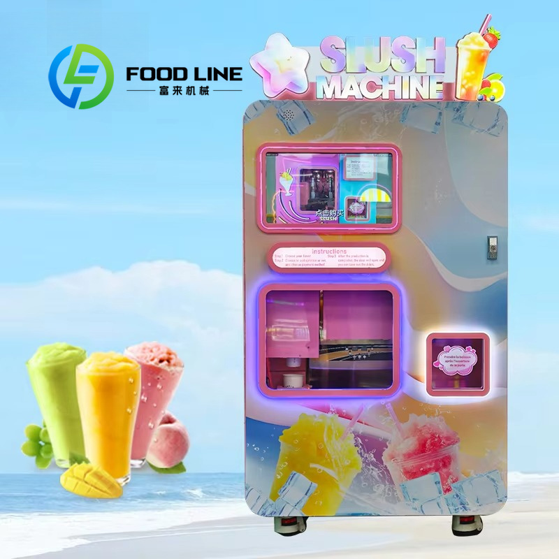 Slushie Machine Vending - Einstellbare Slushie-Verkaufsmaschine mit flexiblem Sirup-Wasser-Mischungsverhältnis –