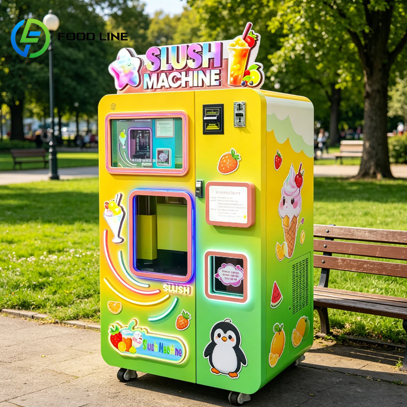 Slushie Machine Vending - Slushy-Verkaufsautomat: Automatischer Eis-Slush-Dispenser mit Touchscreen und