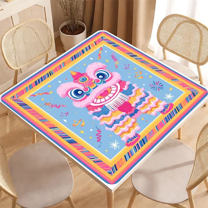 Dance Pad Machine - VIKAMA Chinesischer Löwentanz Kristallvelours Mahjong-Matte Rutschfeste