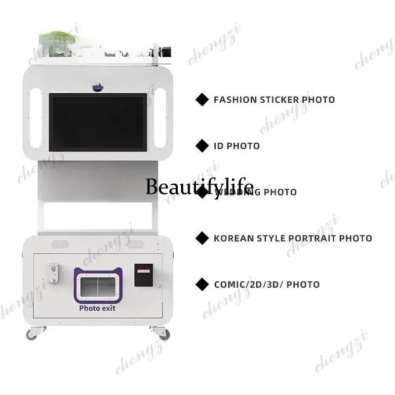 Photo Booth Machine - HR Professionelle Fotoautomaten-Maschine, Selbstbedienungs-Interaktiver Kiosk mit