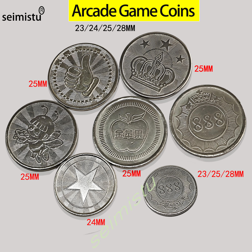 Vending Arcade Games - 100 stücke Edelstahl 23/24/25mm Tokens Crown